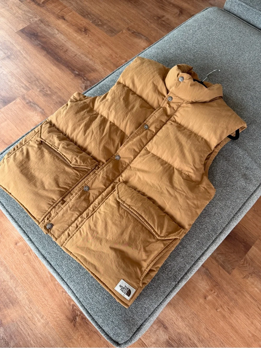 The North Face Brown Quilted Puffer Vest, size M